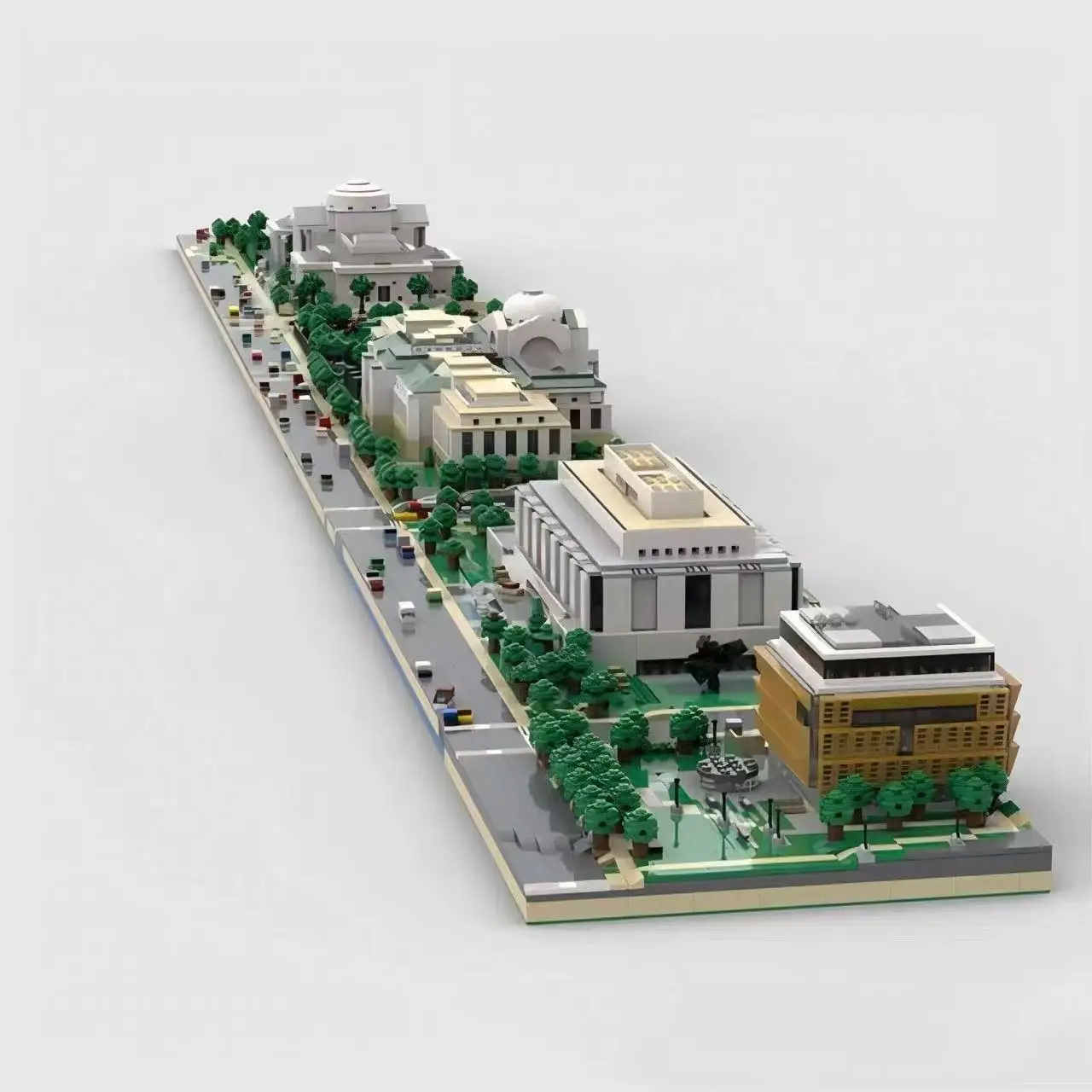 

MOC National Mall Phase 1 Building Blocks Set Architecture Town Square Edifice House Bricks DIY Toys For Children Birthday Gifts