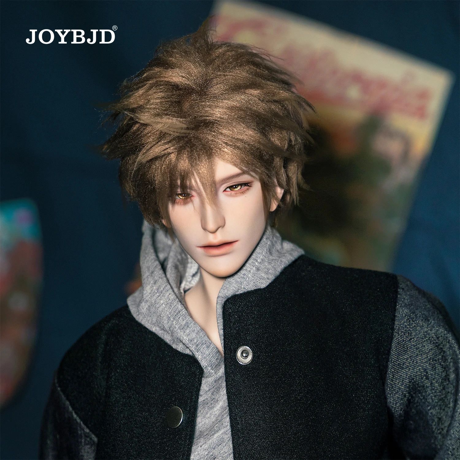 

JOYBJD BJD Doll 1/3 Jinghuai Fullset B Wide Shoulder Muscular Male Body Resin Figure with Sweatshirt Baseball Jacket Outfit