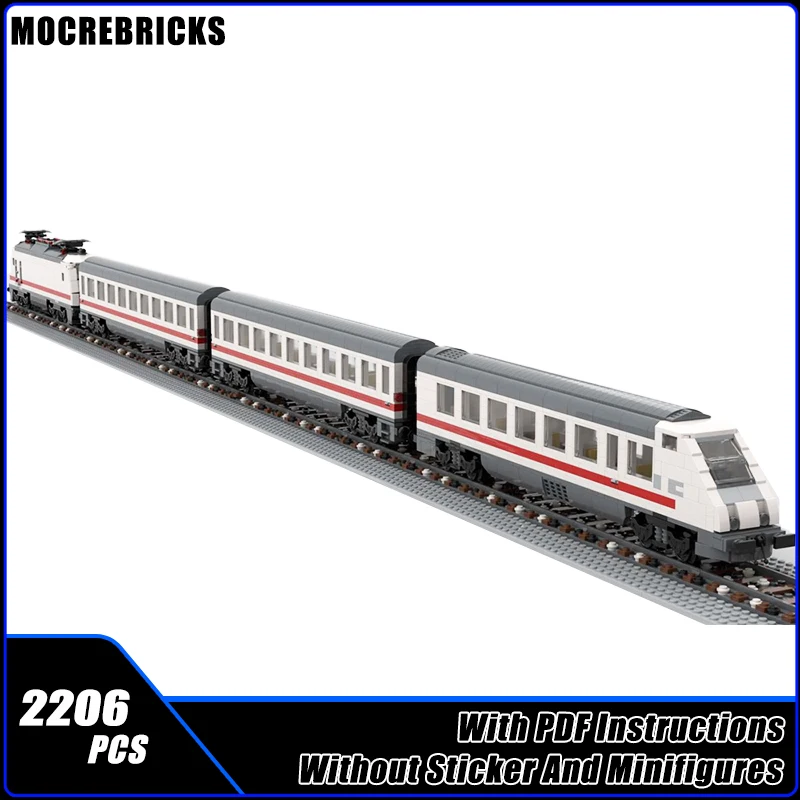 

MOC Building Blocks German Norderney Intercity Train Railway Passenger Carriage Sets Technology Assembly Model DIY Bricks Toys