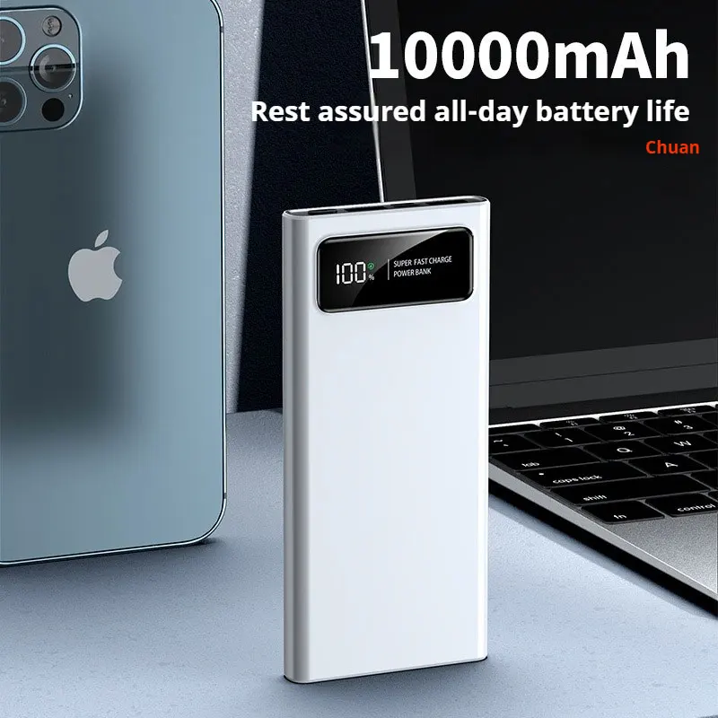 باور بانك 10000 مللي أمبير في الساعة 22.5 وات شاحن سريع للغاية سعة كبيرة طاقة متنقلة بطارية خارجية محمولة لهاتف آيفون وسامسونج جديد
