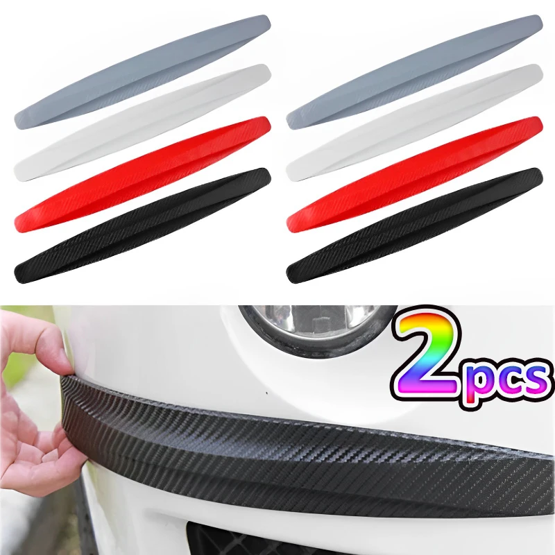 

2pcs Anti Collision Car Bumper Guard Strip Scratch Protector Auto Front And Rear Corner Bumper Cover Guard Lip Strip Sticker