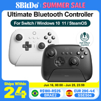 8Bitdo Switch 2 Controller Ultimate Bluetooth Gamepads PC with Charging Dock for Nintendo Switch 2/Switch1 Windows 10 11 Steam