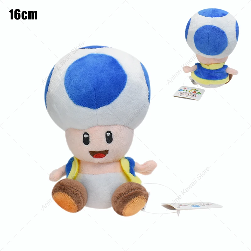 Kawaii Mario Bros Knuffel Paddestoel Paddenstoel Pad Rood Geel Blauw Groen Man Pad Zacht Gevulde Pop Speelgoed Verjaardagscadeau Voor Kinderen