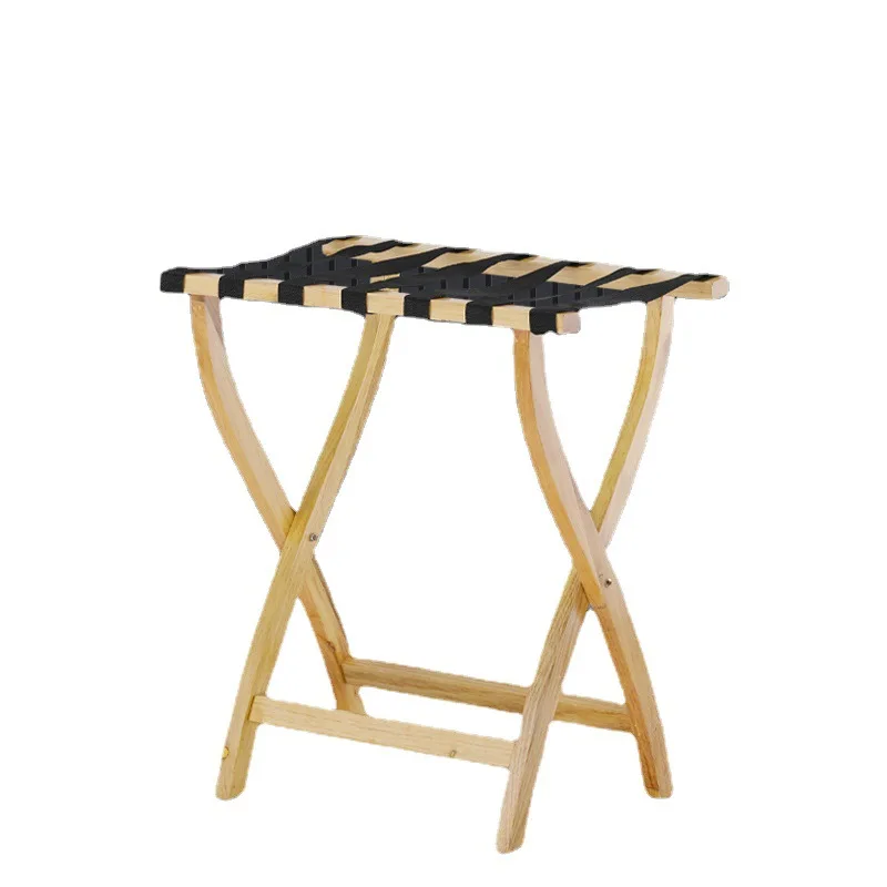 

Hotel furniture Solid wood luggage rack Simple household rack Bedroom hotel folding storage shelf Customiza