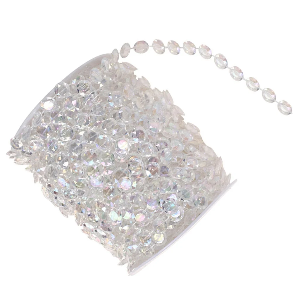 

Acrylic Beads Strand Transparent Beads String Wedding Octagonal Bead Decor for Doorway Window Christmas Tree Decoration