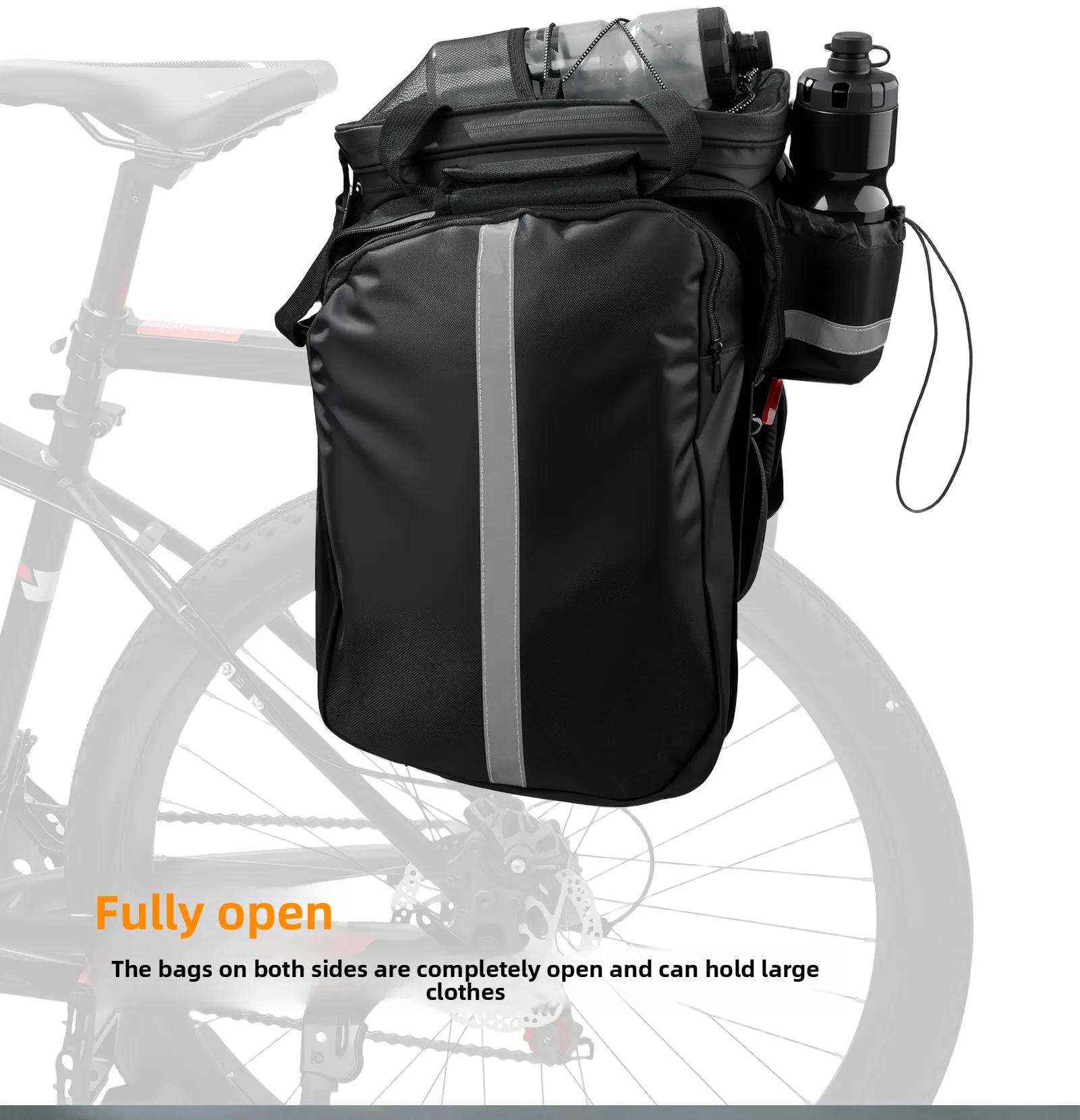 OFFBONDAGE 20L Fahrrad-Hecktasche, Fahrradsatteltasche, MTB-Gepäckträgertasche, Fahrrad-Reisetasche, Fahrradkorb, Fahrradzubehör – Detail 3