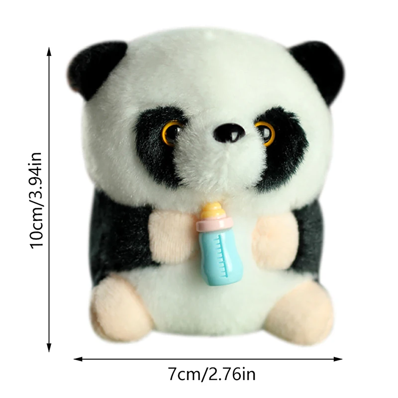 Plush Panda Keychains Cute Panda Doll Keyrings Creative Car Keys Accessories Couple Keychains For Bag Kawaii Keychain Wholesale