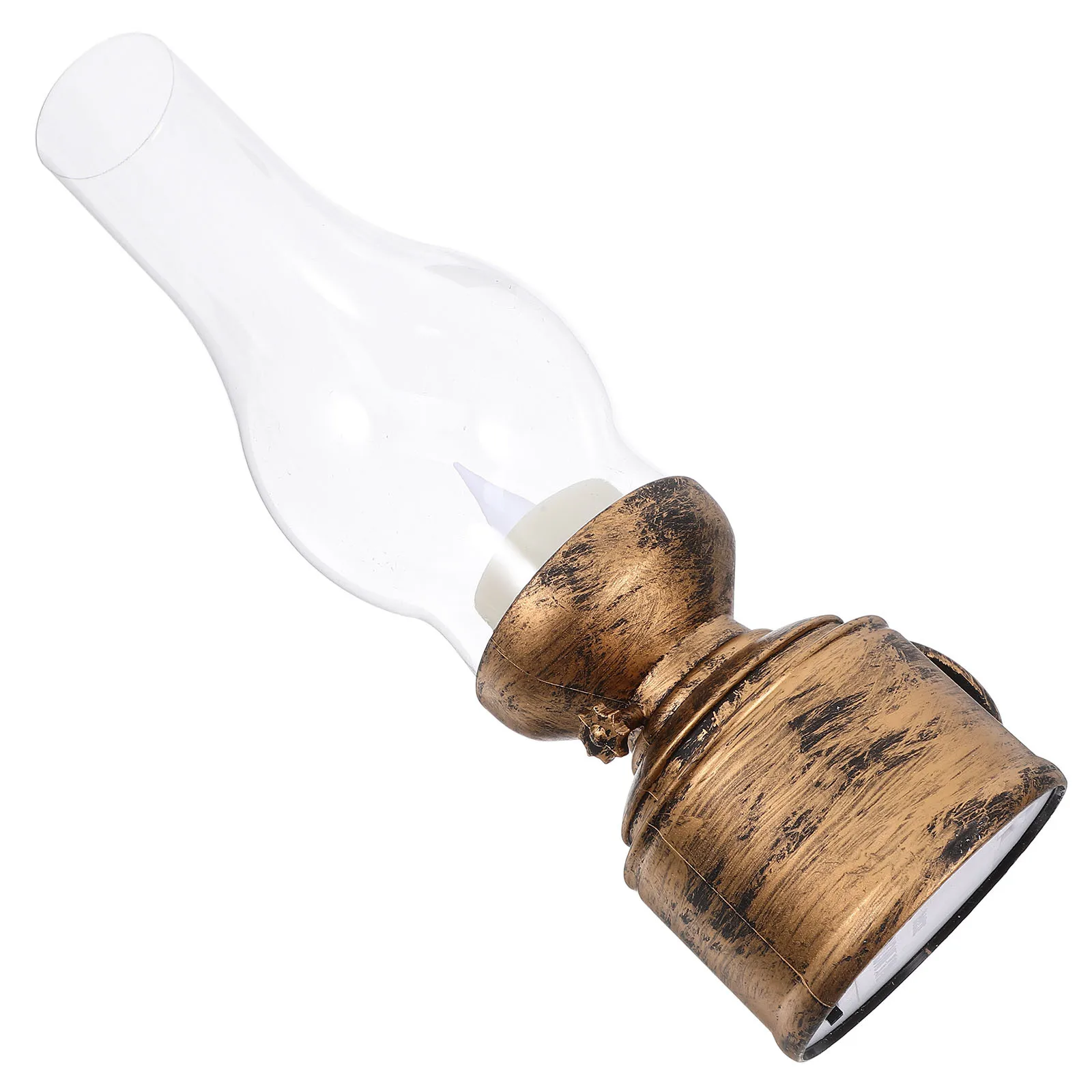 

1pcs Vintage Led Lamp Retro Flameless Lantern For Home Decor Tabletop Living Room Kitchen Emergency Lighting