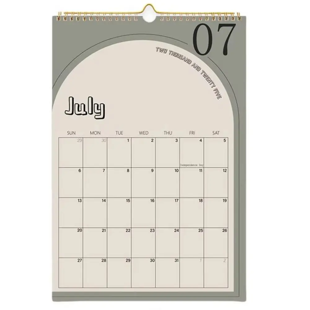 Creative 2025 Wall Calendar Planner 18 Months Portable Calendar Planner English To Do List Monthly Wall Calendar Office Supplies