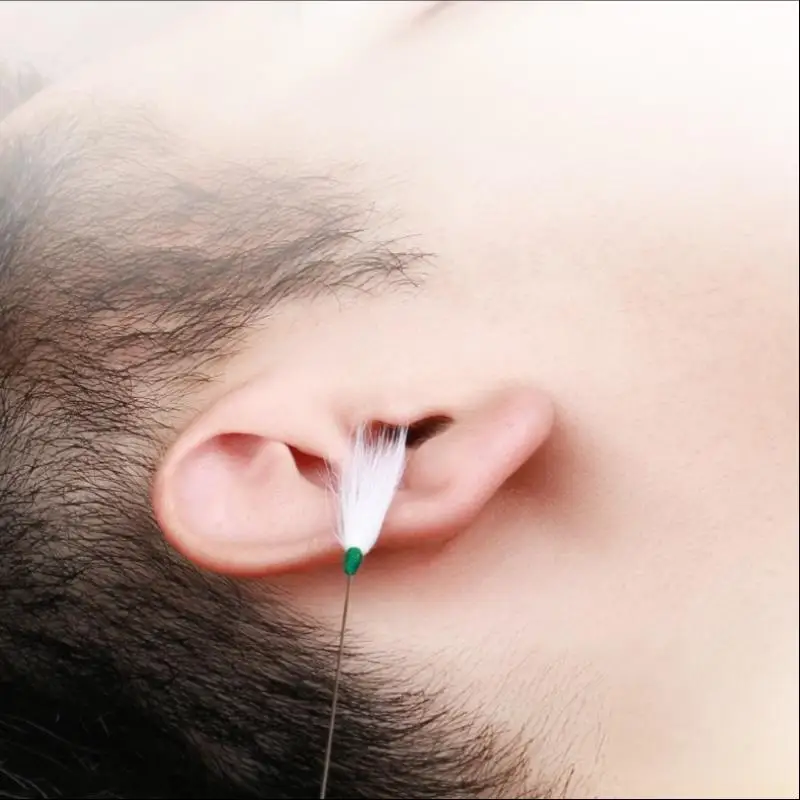 Nouveau Kit de 1 Outil de Nettoyage d'Oreilles, Masseur Auriculaire, Curette à Cire, Bâtonnet Nettoyant avec Manche en Bois pour l'Entretien des Oreilles
