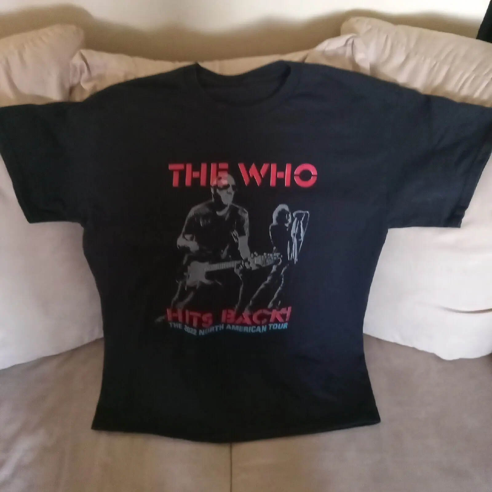 The Who Hits Tour 2022 concert Back North music American unisex T Shirt L READ