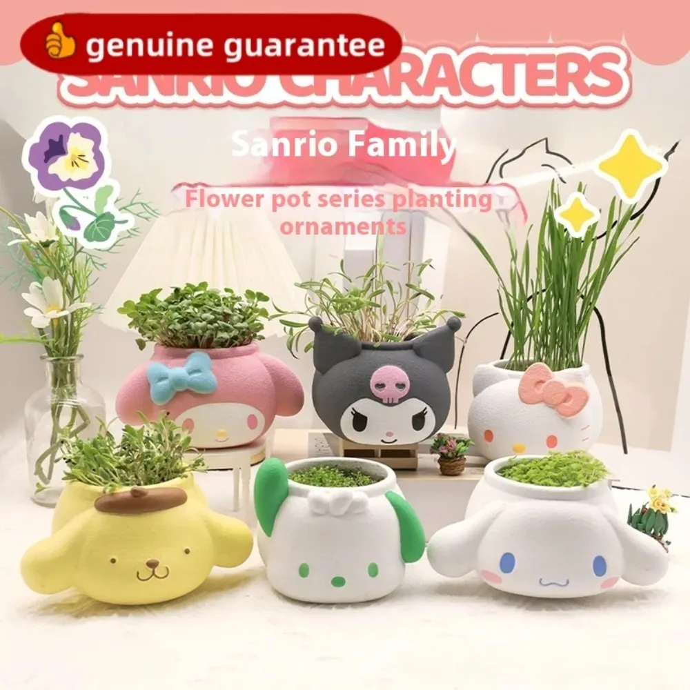 

Sanrio New Genuine Planting Series Hello Kitty Ceramic Planter Balcony Planting Ornaments Lovely Flower Pot As Birthday Gifts