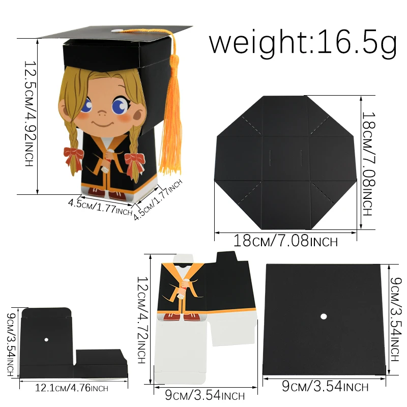 10 قطع من علبة هدايا حلوى التخرج - مثالية للاحتفالات التخرج وموسم التخرج وهدايا الحفلات والديكورات #4