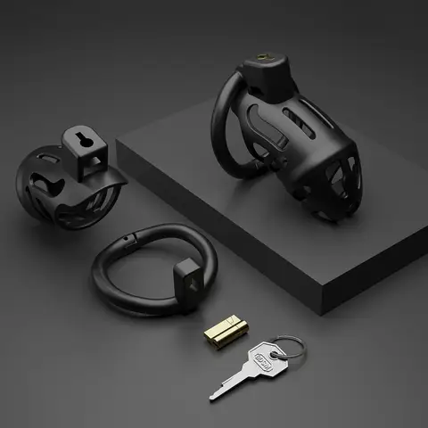 Male Chastity Cage Lightweight Penis Cage Erotic Products Men Chastity Device with 3 Sizes Rings Invisible Lock Adult Sex Toys