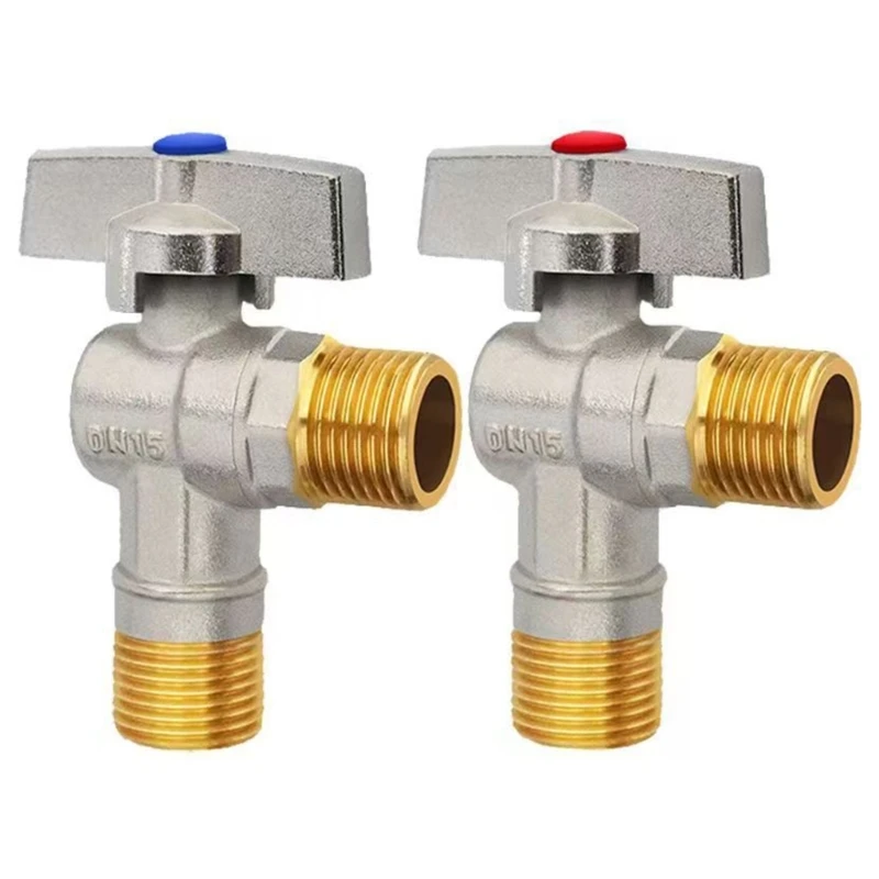 G1/2 Thread Brass Triangles Valves Large Cold Hot Water Stop Valves