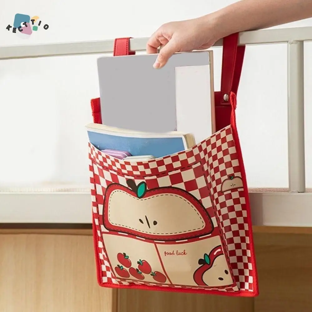 

PU Bedside Hanging Bag Large Capacity Space Saving Storage Hanging Bag Decorative Wall Mounted Underwear Storage Bag Dormitory