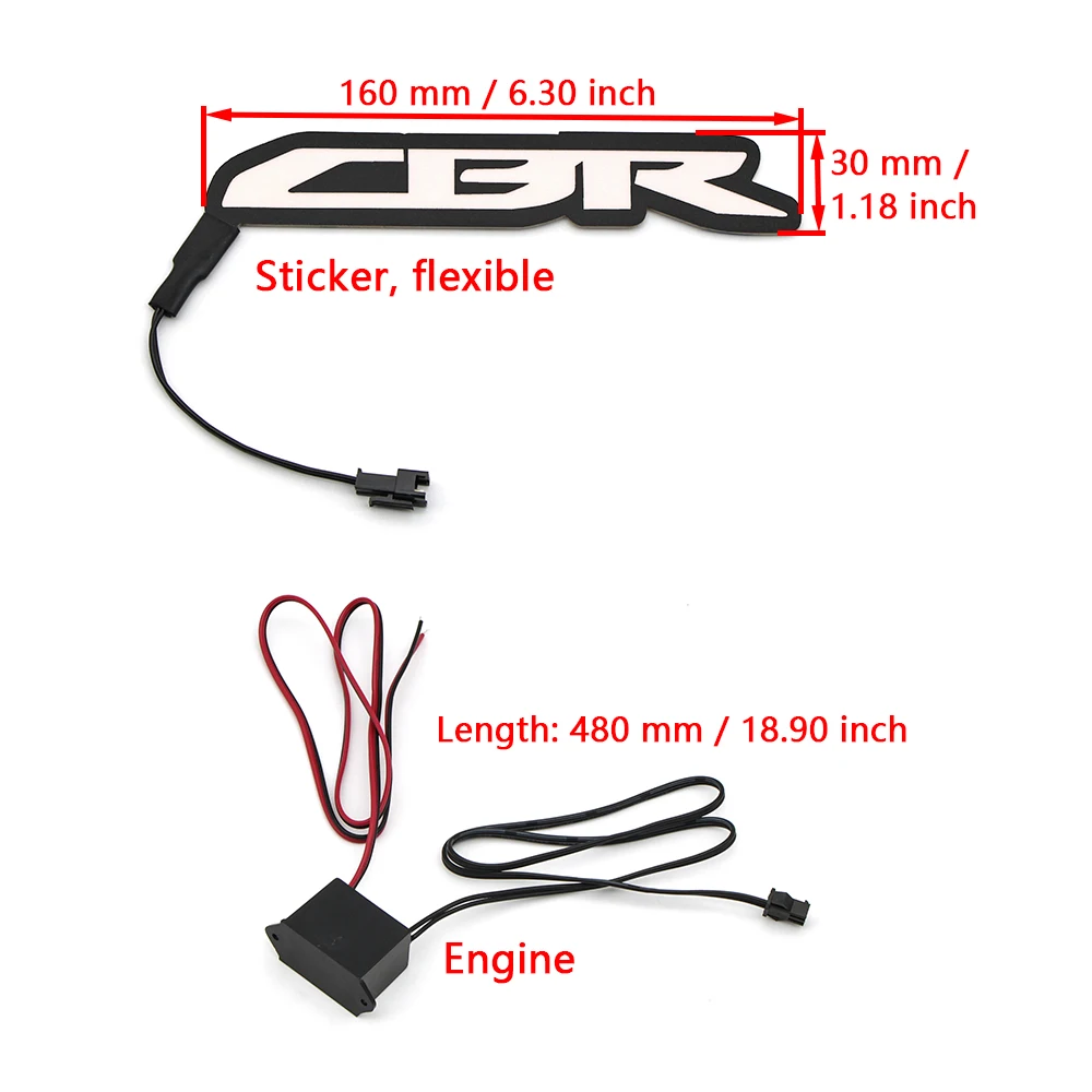 

For Honda CBR 125R 250R 300R 500R 650R 650F CB500X Night Riding Cold Light Signal　Motorcycle Flashing Stripe Luminous Sticker