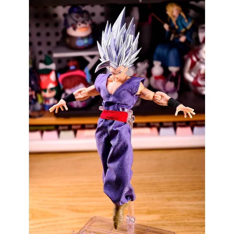 

[only Clothes] 1/12 Scale Japanese Anime Character Clothing Dragon Ball Purple Clothes Model for 6'' Action Figures Body