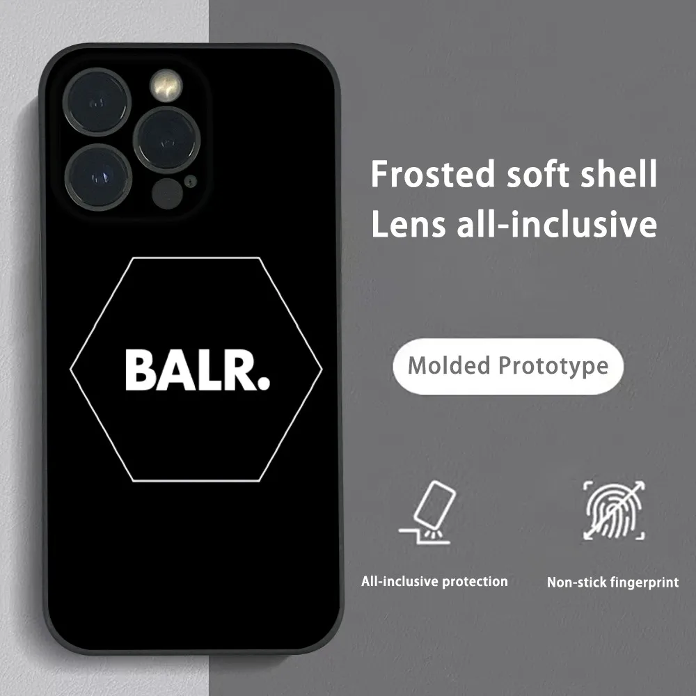 Luxury Brand B-BALRs Phone Case For iPhone 16 15 14 13 12 11 Pro Max Plus Mini Frosted Soft Shell Funda