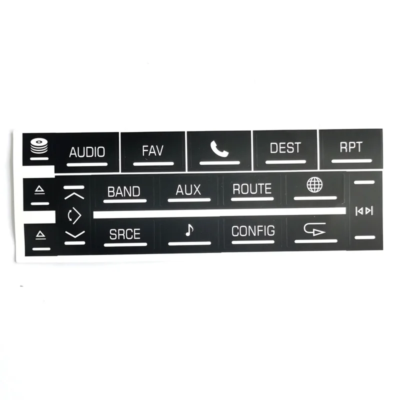 Car Stickers Multimedia Audio Panel Button Repair Decals Accessories For Cadillac Escalade ESV EXT 2007-2014