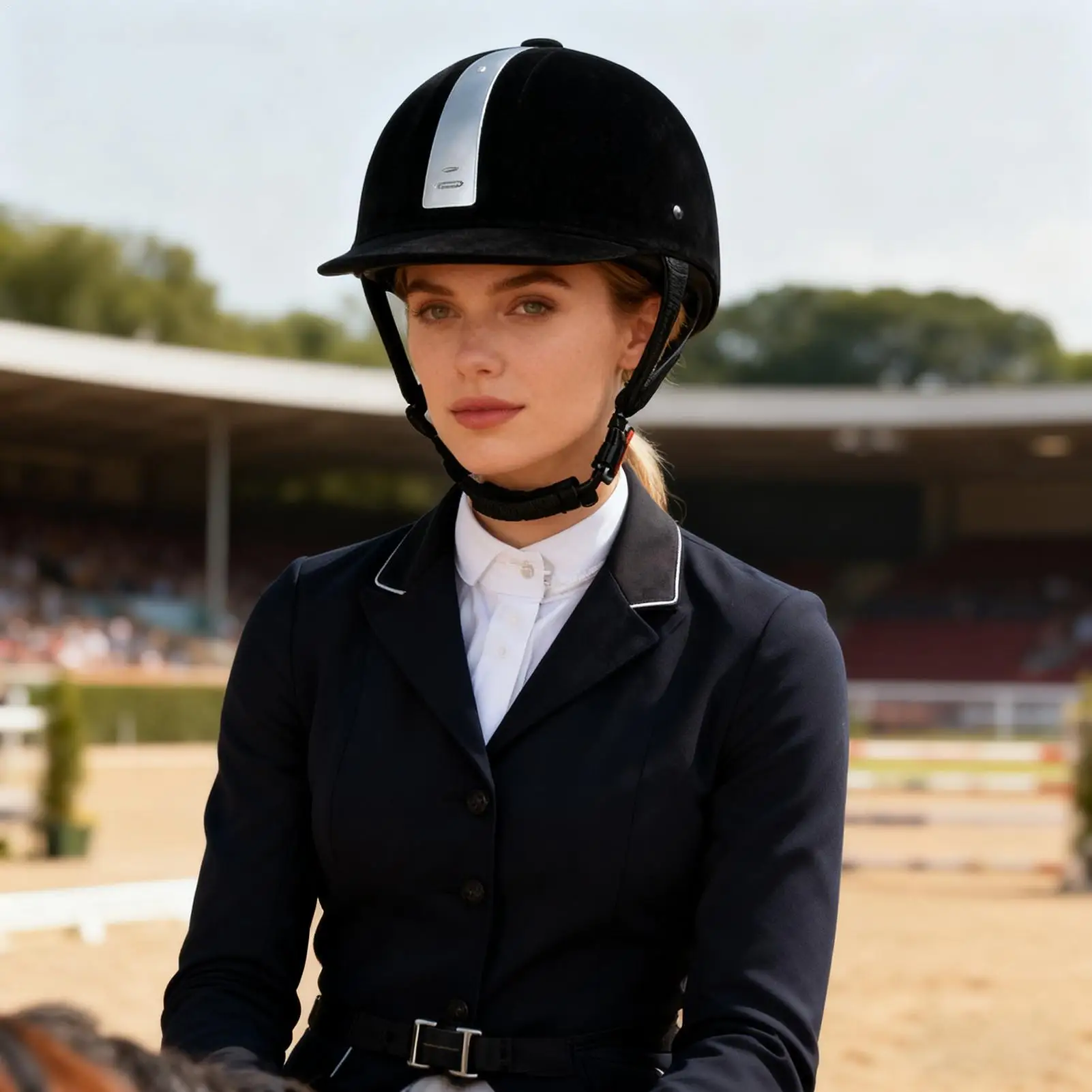 Equestrian Riding Helmet Adjustable Safety Certified Horseback Riding Gear for Competition Trail Riding Adults Youth Equestrian