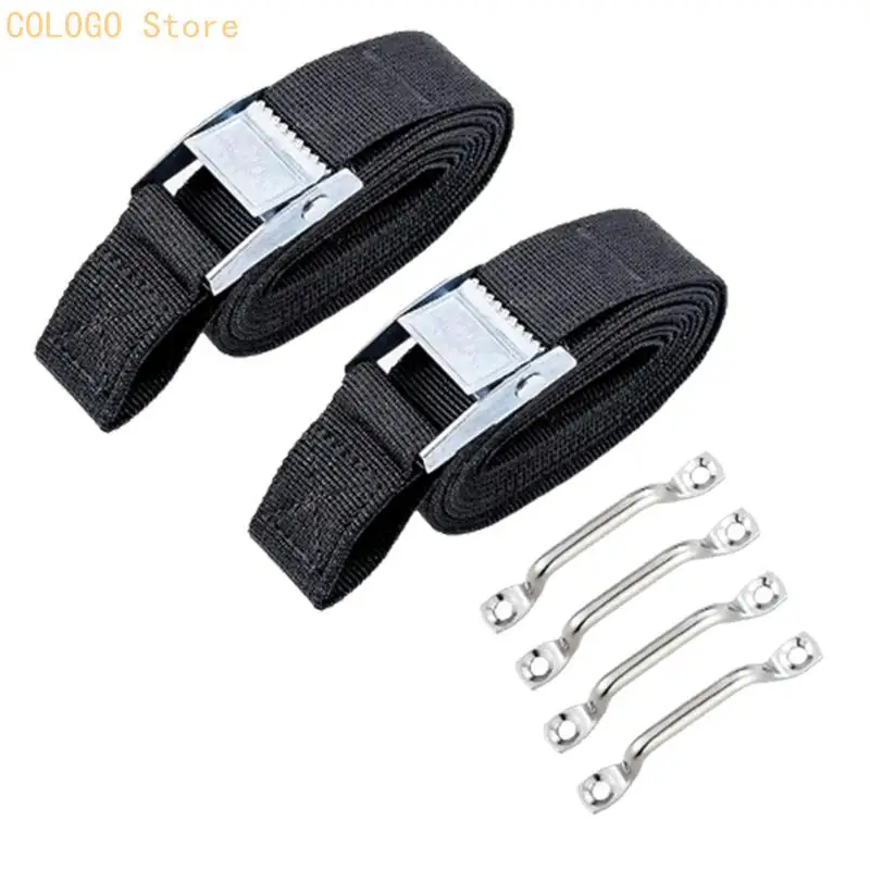 Immagine 5: Set fissaggio del carico della batteria, 25 mm x 122 con hardware bloccaggio, 4 ancoraggi metallici e 8 viti per