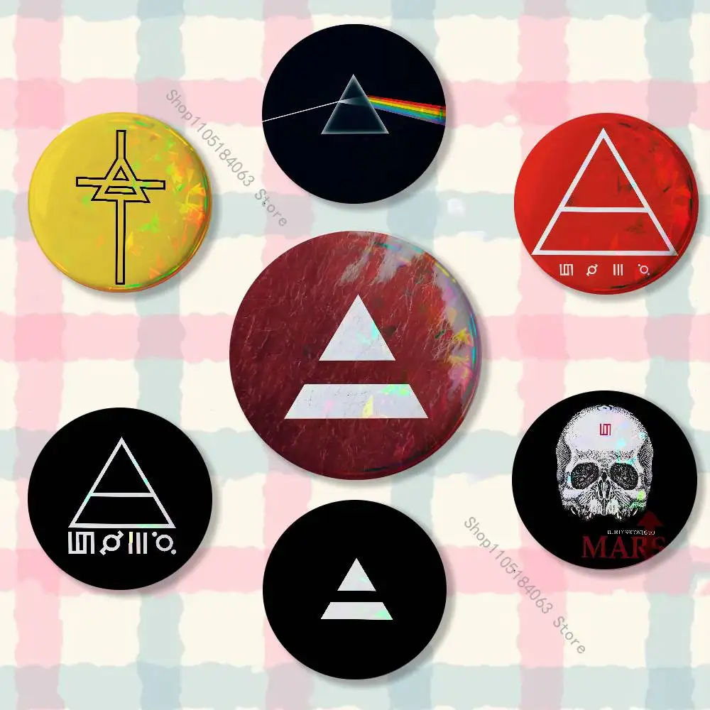 

30 Second To Mars 30STM Badges Button Round Creative Pin Brooch Badge Bag Decor Fans Collect Friends Gifts
