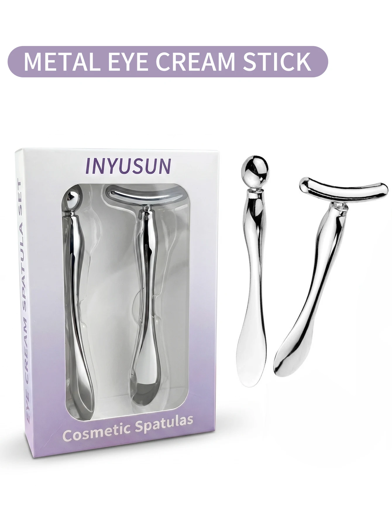 Un ensemble de rouleaux applicateurs de crème pour les yeux - outils de massage et de soin des yeux