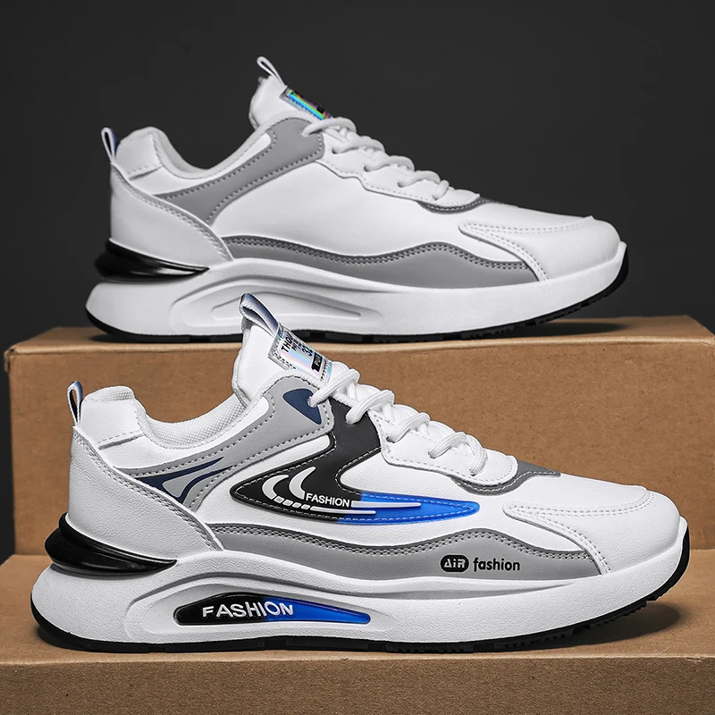 

Shoes for Men Lightweight Pu Leather Casual Shoes 2026 New Men's Sneakers Fashion Men Tennis Shoes Breathable Sport Running Shoe