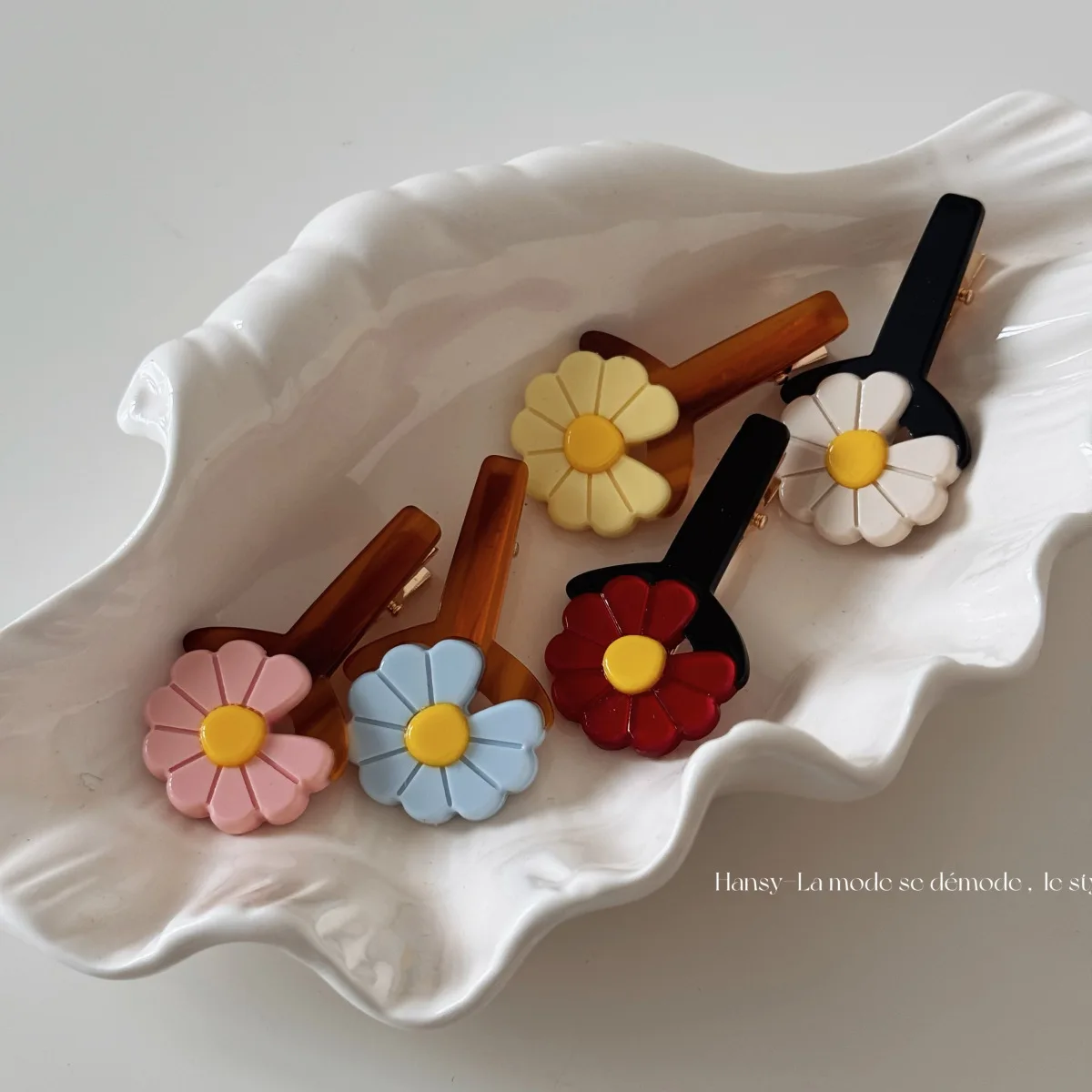 Korean Style Daisy Flower Duckbill Clip Sweet Cute Cartoon Hair Side Clip Funny Creative Bangs Hairpin Women Girls Accessories