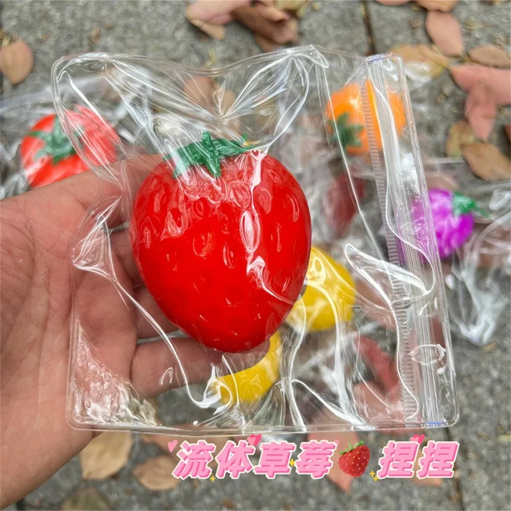 Jouet Squishy anti-Stress Orange fraise citron fruits, jouet anti-Stress à montée lente, cadeau pour enfants et adultes, jouets à presser ﻿