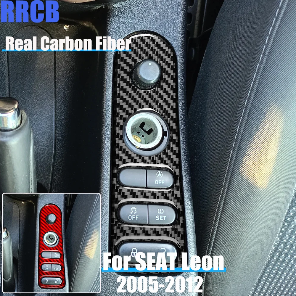 

Автомобильные аксессуары из настоящего углеродного волокна, боковой зеркальный светильник, мягкая наклейка на крышку для SEAT Leon MK2 2005 2006 2007 2008 2009 2010 2011 2012