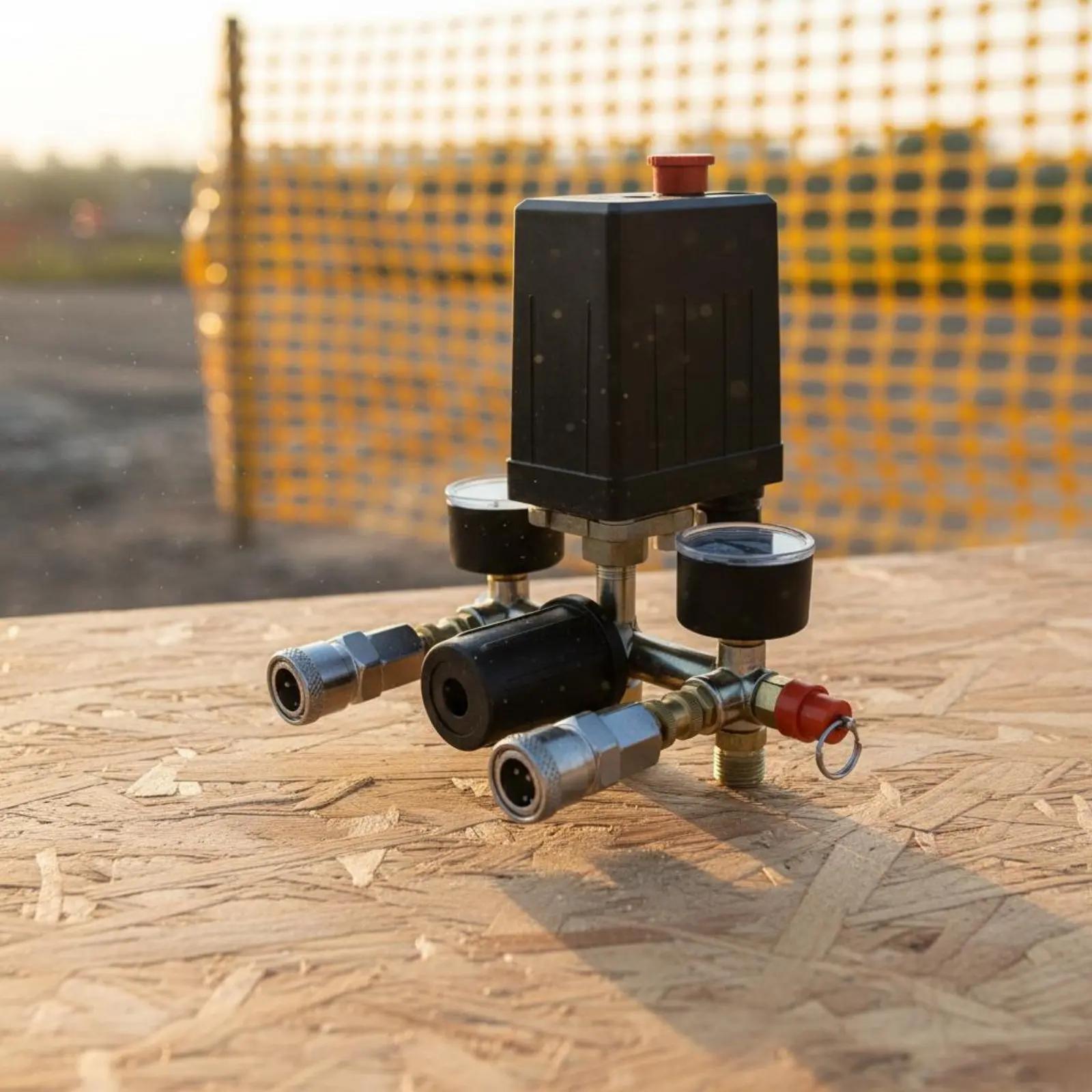 

Pressure Control with Gauges and Valves Quick Fittings Air Pump Pressure Control Assembly Tool Accessory