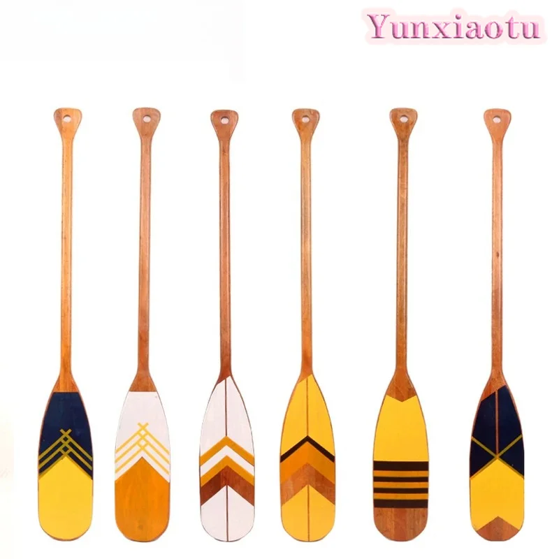 Boat Wall Hanging Decorative Ornament for Window Display Creative Entryway Partition 1.2-meter Walnut Vintage Boat Paddle
