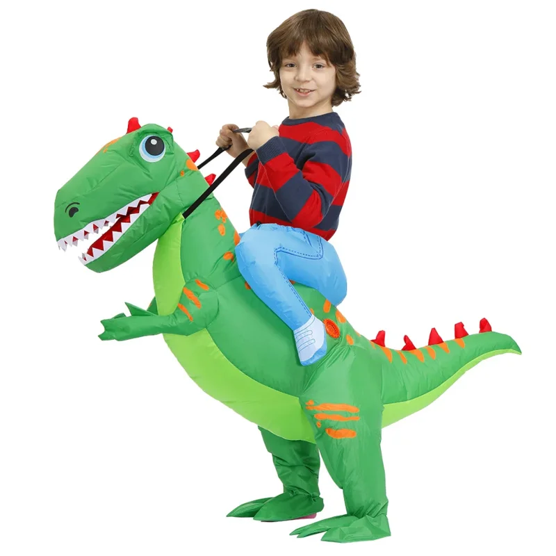 Disfraz inflable de dinosaurio t-rex para niños y niñas, traje de Cosplay para fiesta de Halloween, regalos de mascota Purim