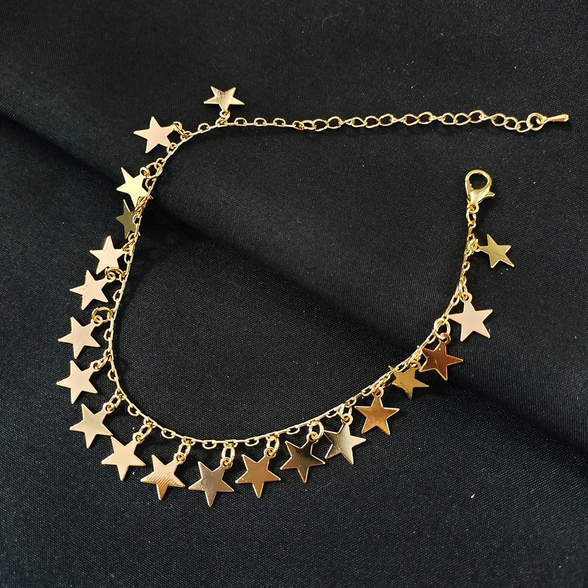 

2024 fashion bracelet 24K gold-plated pentagram anklet barefoot gold women's jewelry party friend gift