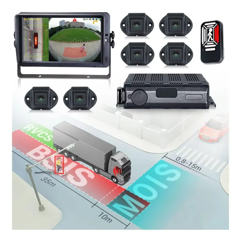 360 Driver Monitoring Camera System with Fatigue Detection Distraction Warning for Logistics Fleet Vehicles IP69K