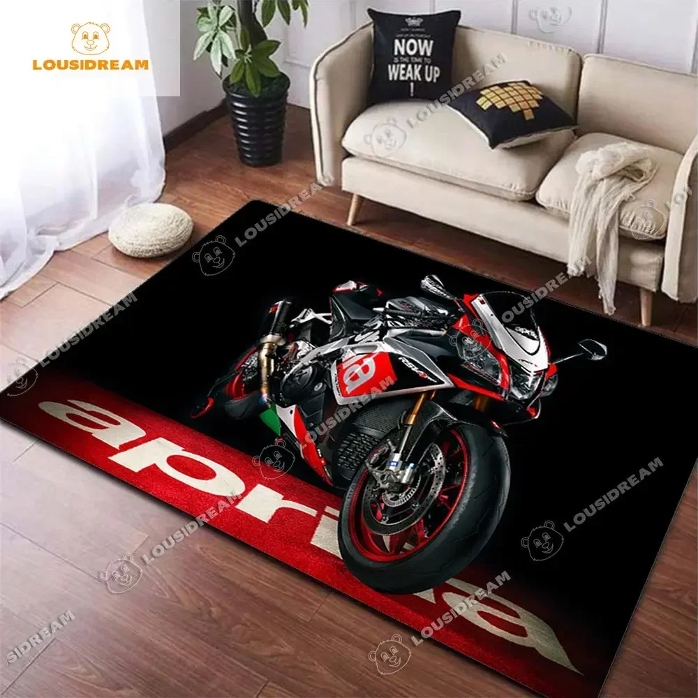 Fashion Apriliaed Racing 3D Printing Carpet Moto Motocycle Entrance Home Door Mat Living Room Bedroom Polyester Soft Area Rug