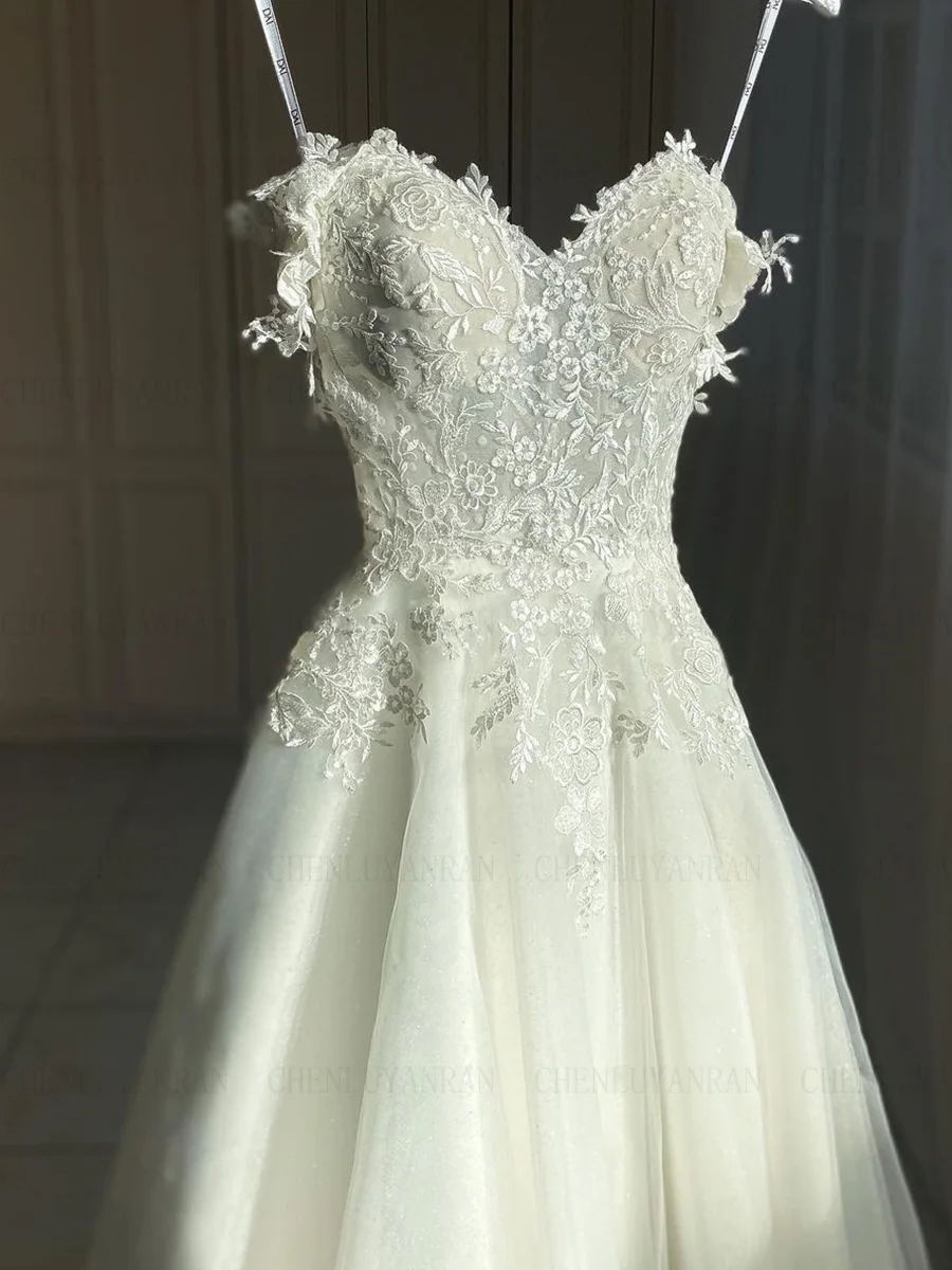 Bohemen Prinses Trouwjurken Lieverd Lange Bruid Jurken A-Lijn Applique Elegante Sexy Jurk Voor Vrouwen 2023 Robe De Mariée