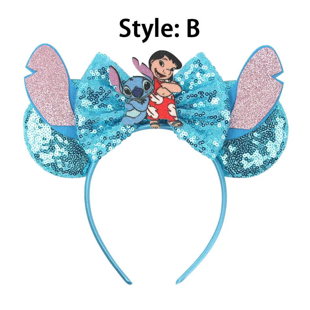 Opaska na głowę z uszami Myszki Miki Disneya, damska opaska idealna na święta Bożego Narodzenia, wykwintne akcesoria do włosów, dekoracja na imprezę.
