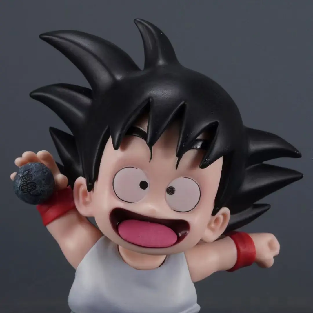 Dragon Ball Anime Figures Cute Krillin Funny Goku Figurine Collectible Ornaments Model Car Decoration Doll Fans Gift Kids Toys