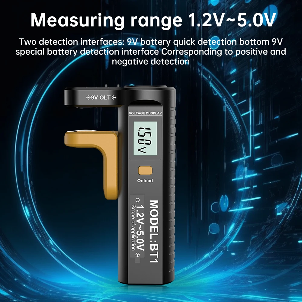 AA AAA LR20 Battery Level Detector Battery Tester 1.2V-5.0V Multifunctional Check Measure Button Battery Precise Mester