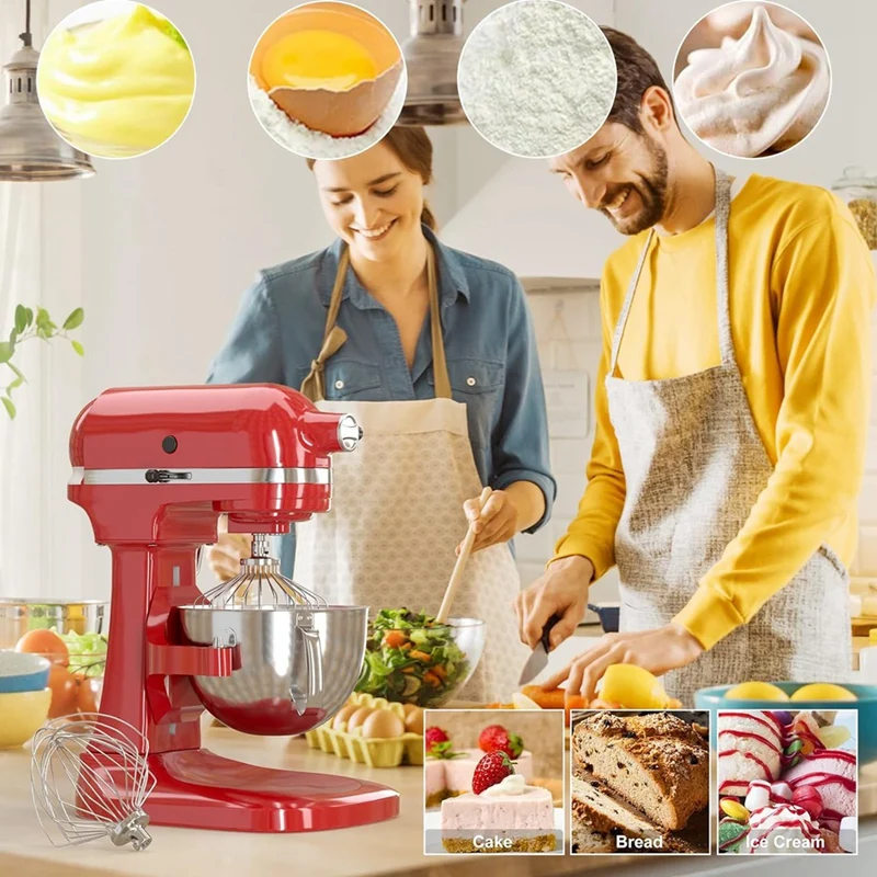 KN211WW attacco per frusta a 11 fili in acciaio inossidabile per Kitchenaid Bowl Lift Mixer 7QT ciotola di ricambio frusta per uova frusta durevole