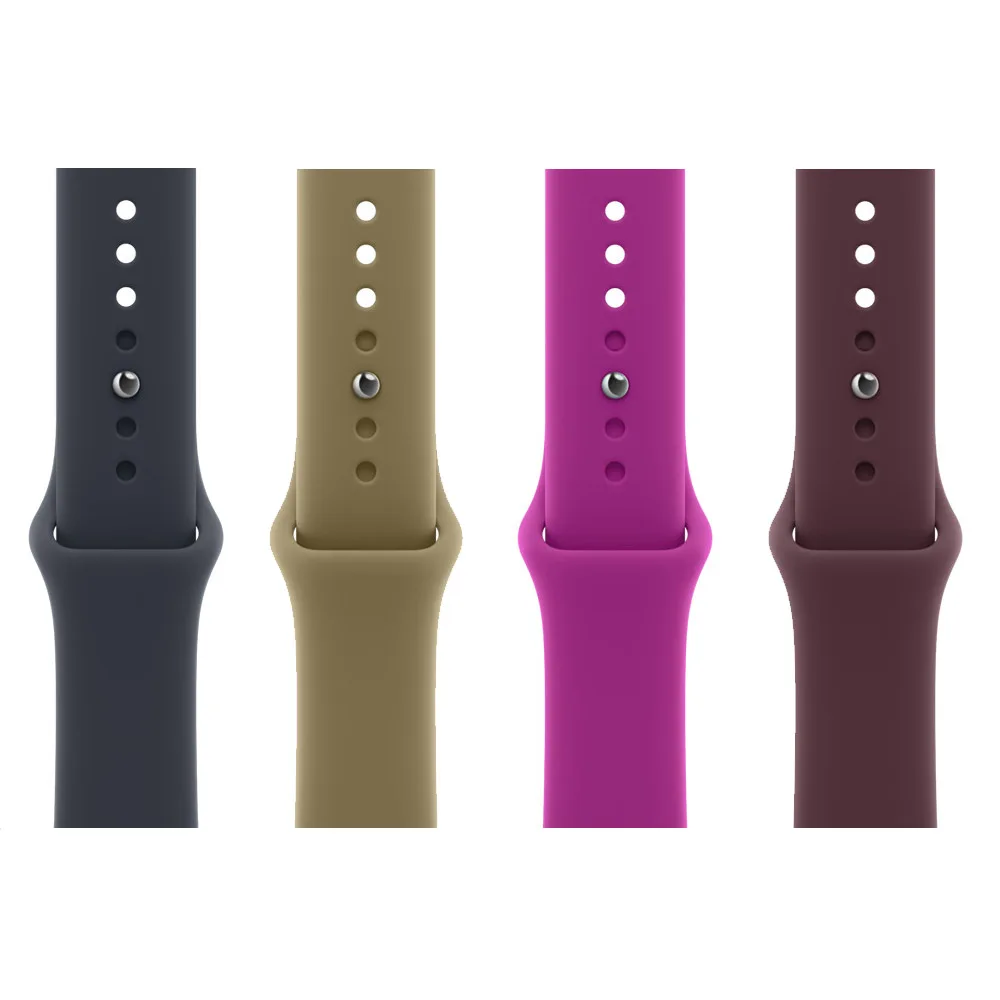 Sport-Silikonarmband für Apple Watch 44mm 46mm 45mm 40mm 49mm 42mm Armband iWatch Series 12 10 9 8 Ultra 4 11 SE 3