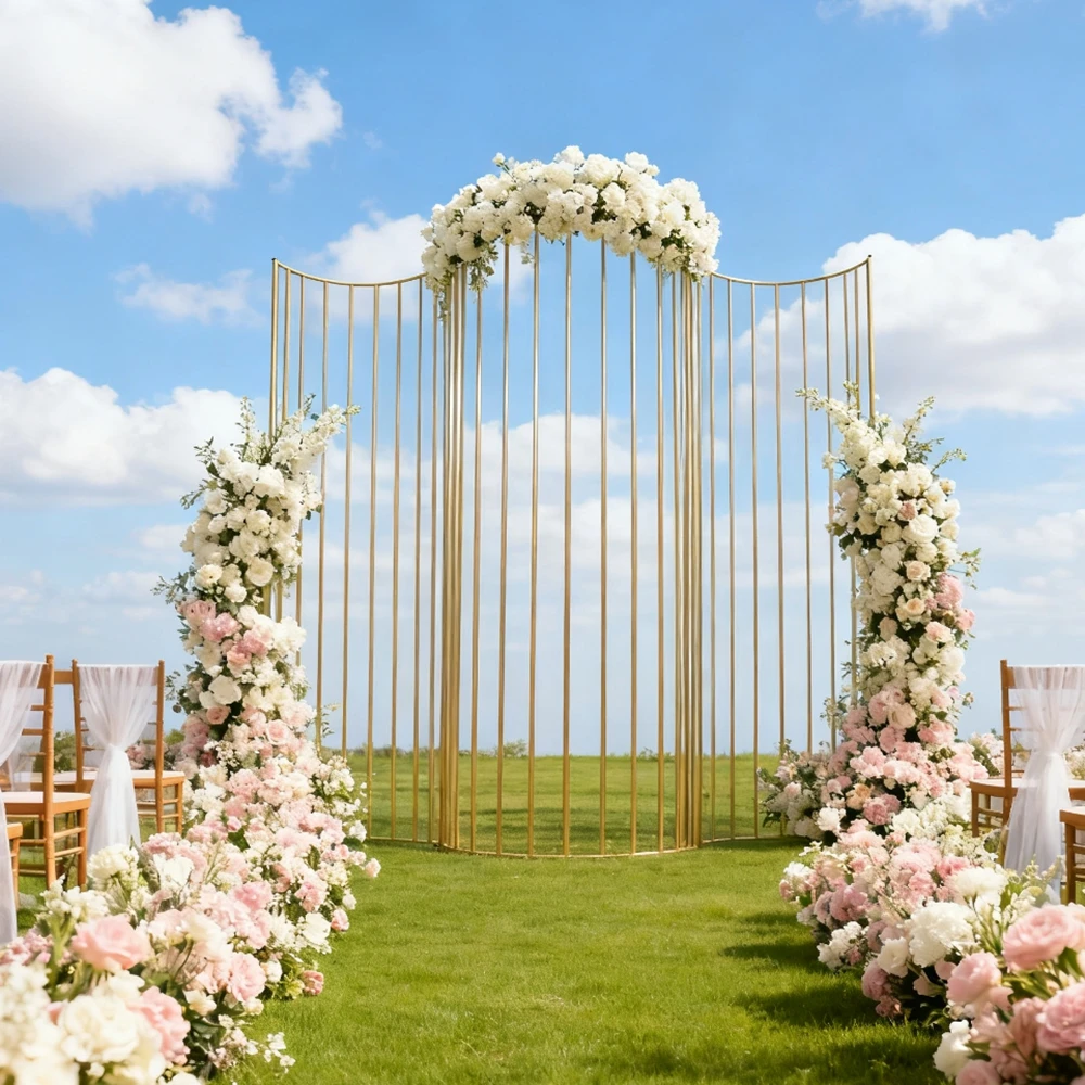 

3 шт./5 шт. f30 Элегантная круглая металлическая свадебная арка Подставка для цветов Универсальный цветочный фон для свадьбы, детского душа и вечеринки,