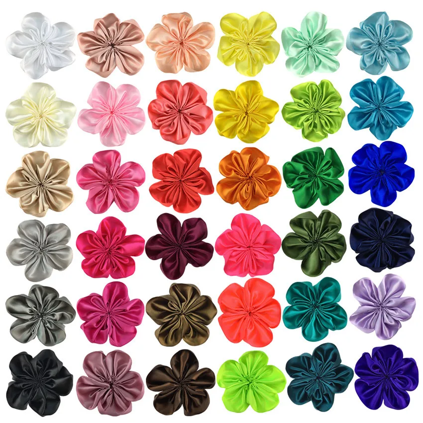 

600pcs Wholesale 7.5cm Hand Woven Head Flower Kids Headwear Hair Accessories Diy Clothing Accessories High-end Handmade