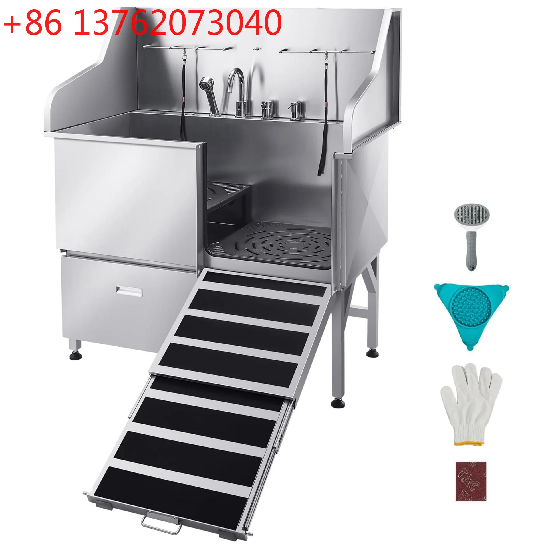 

50-дюймовая ванна для домашних животных Ванна для домашних животных из нержавеющей стали Большая ванна для собак