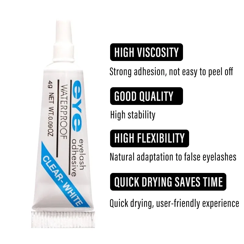 กาวติดขนตาปลอม 1-10 ชิ้น แห้งเร็ว ติดทนนาน กาวติดขนตาปลอมแบบมืออาชีพ แข็งแรง สำหรับต่อขนตา DIY อุปกรณ์แต่งหน้า