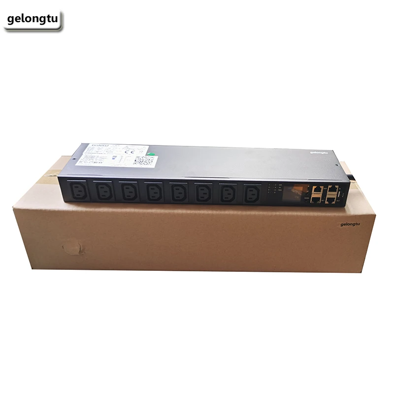 مقبس طاقة خزانة PDU الذكي من Gelongtu 8-port C13 برمجة تطوير 16A مضادة لفصل الاتصال في Python وTelnet وSNMP
