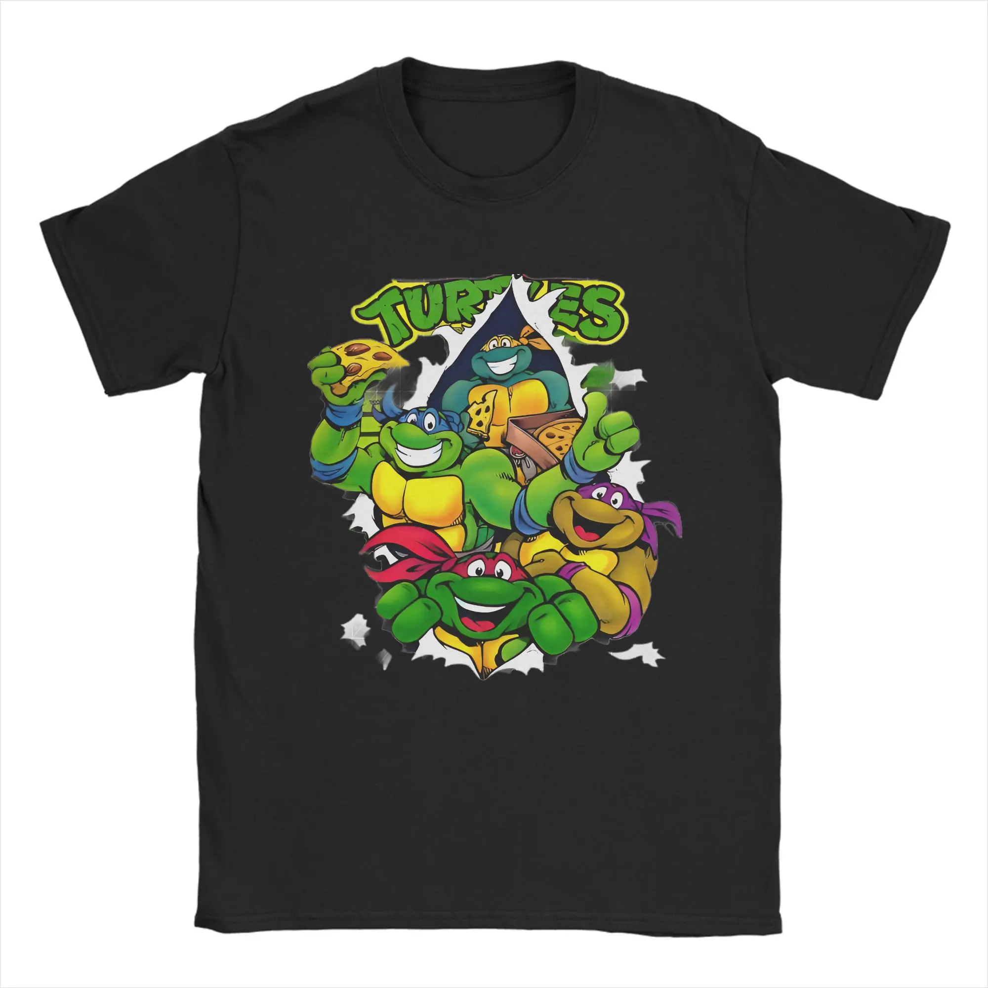TMNT T-Turtles T-Shirt Men Women Vintage 100% Cotton Tee Shirt Round Neck Short Sleeve T Shirt Adult Clothes
